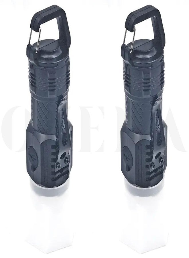 أوفيرا مصباح يدوي صغير محمول قابل لإعادة الشحن من Overa، قوي، بعيد المدى، فائق السطوع، ذو تركيز ثابت، مزود بإضاءة خارجية قوية متعددة الوظائف، ومصباح تكبير/تصغير، ومصباح يدوي قوي السطوع، مريح، خفيف الوزن. - Image 5